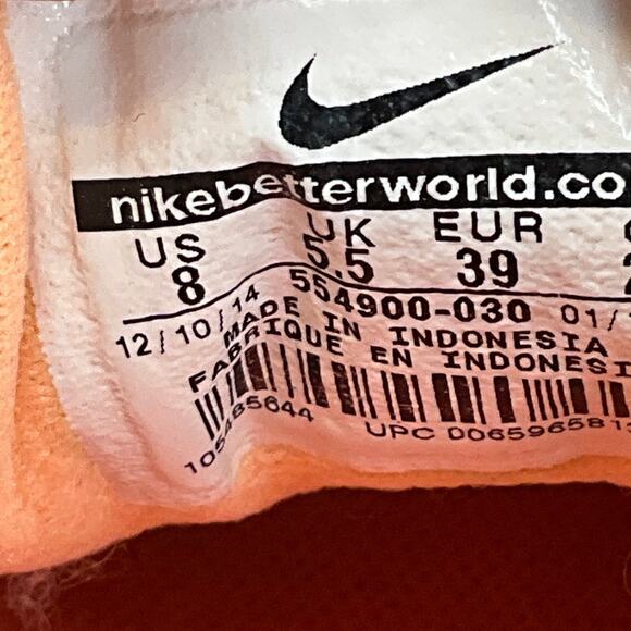 Nike Revolution 2 Gray Orange Athletic Running Sneaker Women 8 - Picture 10 of 10